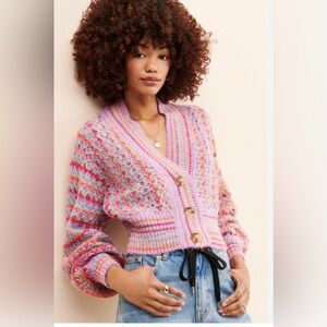 Urban Outfitters Multi Color Cropped Cardigan